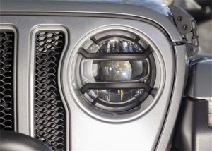 Jeep Gladiator Headlight Guards - Rugged Ridge - Elite - Black - `20-`22 Jeep Gladiator Headlight Guards - Rugged Ridge - Elite - Black - `20-`22